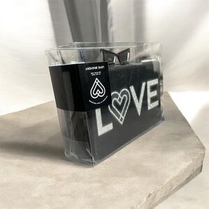 Love Bravery Lady Gaga Elton John Love Acrylic Black Clutch Purse